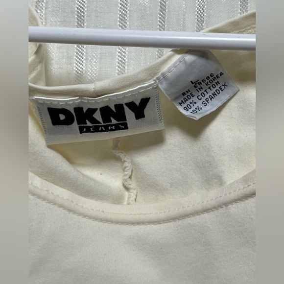 “DKNY” SZ: (L) Beige Bodysuit Long-Sleeve Excellent Condition - Picture 4 of 5